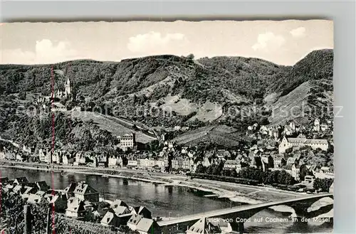 AK / Ansichtskarte Cond Blick auf Mosel Cochem Bruecke Burg Kat. Cochem