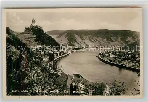 AK / Ansichtskarte Cochem Mosel Blick vom Haus Krain Kat. Cochem