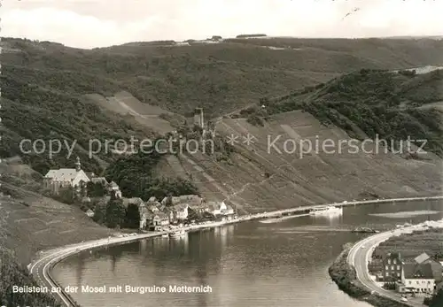 AK / Ansichtskarte Beilstein Mosel mit Burgruine Metternich Kat. Beilstein