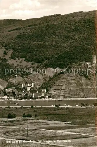 AK / Ansichtskarte Beilstein Mosel mit Burgruine Metternich Kat. Beilstein