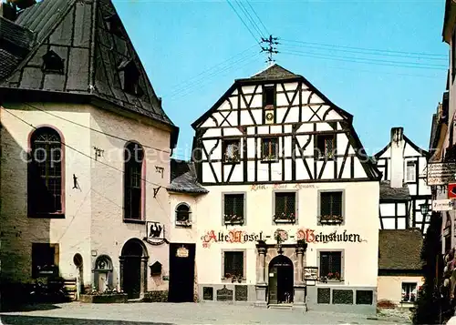 AK / Ansichtskarte Beilstein Mosel Alte Mosel Weinstuben Marktplatz Alte Pfarrkirche Kat. Beilstein