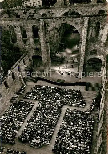 AK / Ansichtskarte Bad Hersfeld Festspiele in der Stiftsruine Buehne Zuschauerraum Kat. Bad Hersfeld