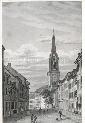 AK / Ansichtskarte Kuenstlerkarte Gaertner Berlin Parochialkirche um 1830 Kat. Kuenstlerkarte