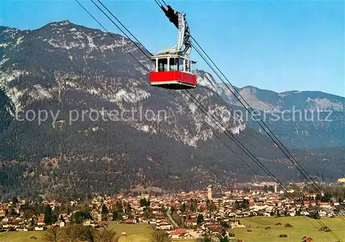 AK / Ansichtskarte Seilbahn Hausberg Garmisch Partenkirche Kramer  Kat. Bahnen