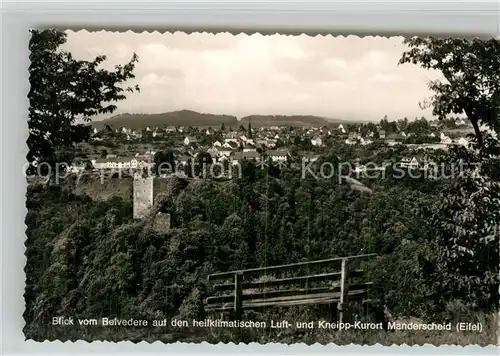 AK / Ansichtskarte Manderscheid Eifel Blick vom Belvedere Kat. Manderscheid