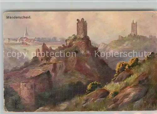 AK / Ansichtskarte Manderscheid Eifel Ober  und Niederburg Kat. Manderscheid