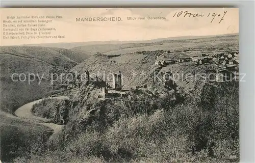 AK / Ansichtskarte Manderscheid Eifel Blick vom Belvedere Kat. Manderscheid