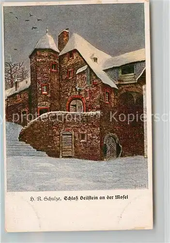 AK / Ansichtskarte Beilstein Mosel Schloss Kuenstlerkarte Kat. Beilstein