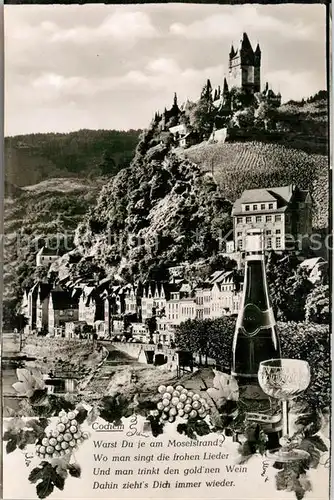 AK / Ansichtskarte Cochem Mosel Teilansicht mit Burg Kat. Cochem