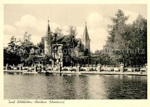 AK / Ansichtskarte Hariksee Schwalmtal Insel Schloesschen Gaststaette Restaurant Kat. Schwalmtal