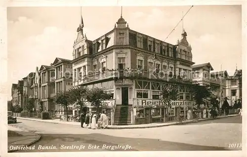 AK / Ansichtskarte Bansin Ostseebad Seestrasse Ecke Bergstrase Reichskanzler Kat. Heringsdorf