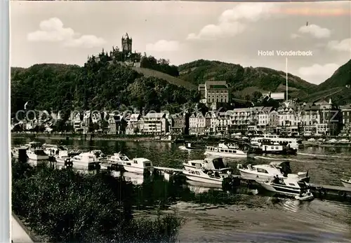 AK / Ansichtskarte Cochem Mosel Teilansicht Burg Moselpartie Hotel Vonderbeck Kat. Cochem