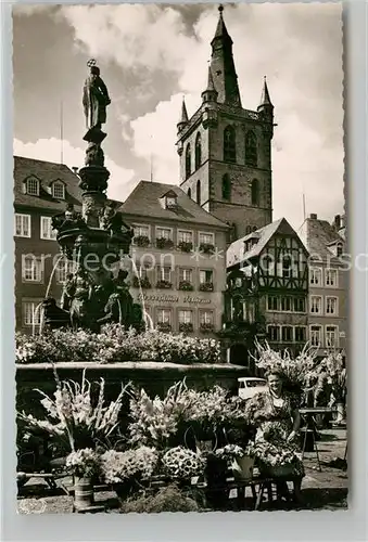 AK / Ansichtskarte Trier Petrusbrunnen mit St Gangolph Kat. Trier