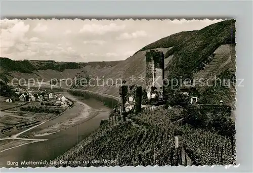 AK / Ansichtskarte Beilstein Mosel mit Burgruine Metternich Kat. Beilstein