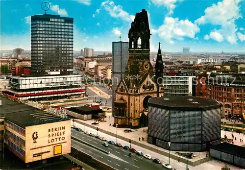 AK / Ansichtskarte Berlin Fliegeraufnahme Europacenter Kaiser Wilhelm Gedaechtniskirche Kat. Berlin