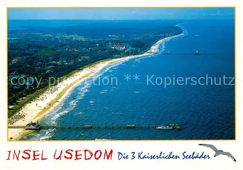 AK / Ansichtskarte Insel Usedom Fliegeraufnahme 3 Kaiserbaeder