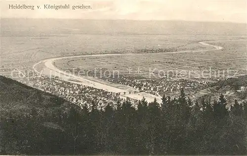 AK / Ansichtskarte Heidelberg Neckar Panorama Blick vom Koenigstuhl Kat. Heidelberg