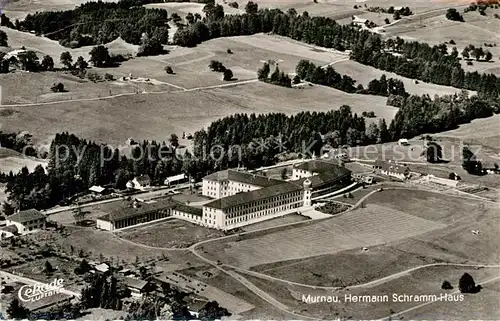 AK / Ansichtskarte Murnau Staffelsee Hermann Schramm Haus Fliegeraufnahme