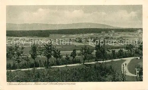 AK / Ansichtskarte Benneckenstein Harz mit Brockenpanorama Kupfertiefdruck