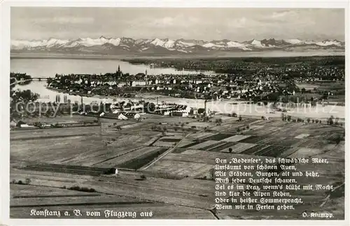 AK / Ansichtskarte Konstanz Bodensee Fliegeraufnahme Kat. Konstanz