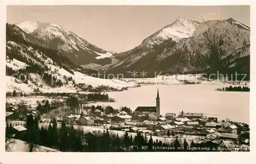 AK / Ansichtskarte Schliersee mit Jaegerkamp und Brecherspitze Kat. Schliersee