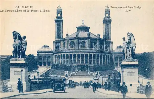 AK / Ansichtskarte Paris Le Trocadero et le Pont d Iena Kat. Paris