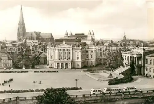 AK / Ansichtskarte Schwerin Mecklenburg Staatstheater Staatl Museum und Dom Kat. Schwerin