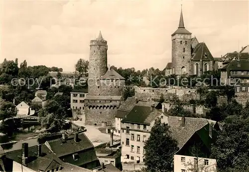 AK / Ansichtskarte Bautzen Alte Wasserkunst an der Spree mit Michaeliskirche Kat. Bautzen