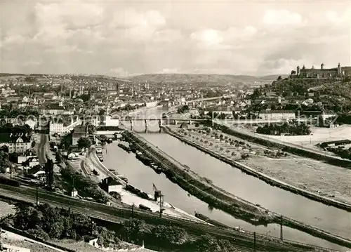 AK / Ansichtskarte Wuerzburg Panoraa mit Festung Kat. Wuerzburg