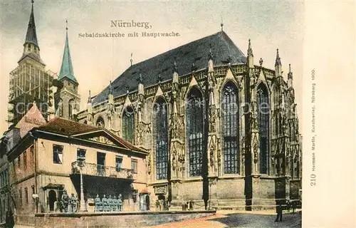 AK / Ansichtskarte Nuernberg Sebalduskirche Hauptwache Kat. Nuernberg