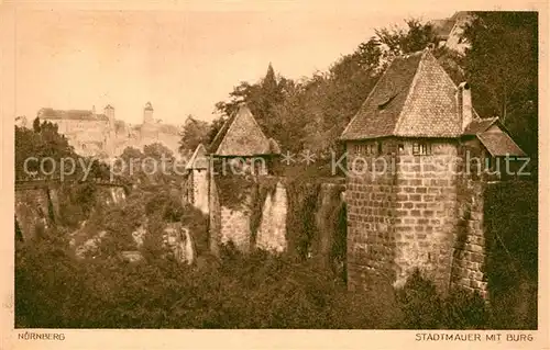 AK / Ansichtskarte Nuernberg Stadtmauer Burg Kat. Nuernberg