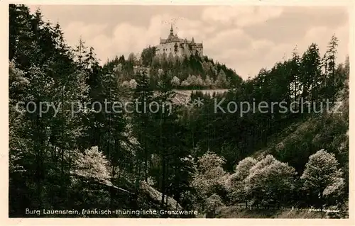 AK / Ansichtskarte Lauenstein Oberfranken Burg Grenzwarte Kat. Ludwigsstadt