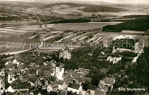 AK / Ansichtskarte Staufenberg Hessen Fliegeraufnahme Burgruine Kat. Staufenberg