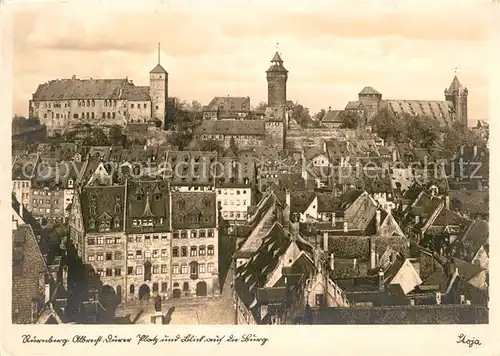 AK / Ansichtskarte Nuernberg Albrecht Duerer Platz Burg Kat. Nuernberg