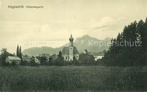AK / Ansichtskarte Hoeglwoerth Kirche Panorama Kat. Anger