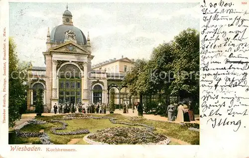 AK / Ansichtskarte Wiesbaden Kochbrunnen Parkanlagen Kat. Wiesbaden