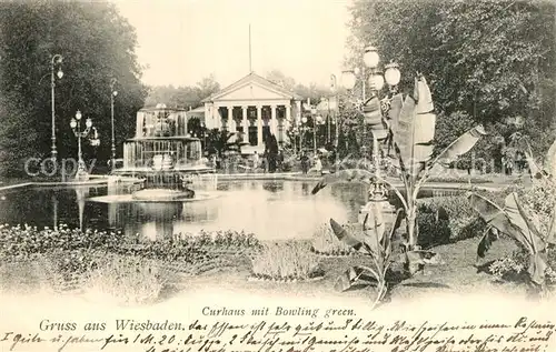 AK / Ansichtskarte Wiesbaden Kurhaus Bowling green Kat. Wiesbaden