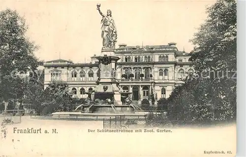 AK / Ansichtskarte Frankfurt Main Schuetzenbrunnen Zoologischer Garten Kat. Frankfurt am Main