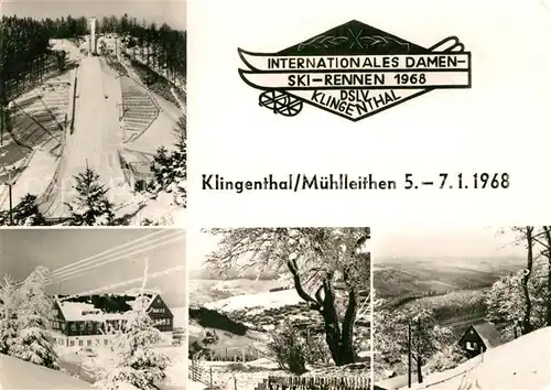 AK / Ansichtskarte Muehlleithen Klingenthal Internationales Damen Ski Rennen 1968 Kat. Klingenthal Sachsen