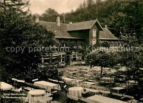 AK / Ansichtskarte Blankenburg Bad Hotel Waldftieden Gartenwirtschaft Kat. Bad Blankenburg