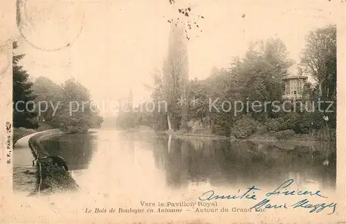 AK / Ansichtskarte Bois de Boulogne Vers le Pavillon Royal