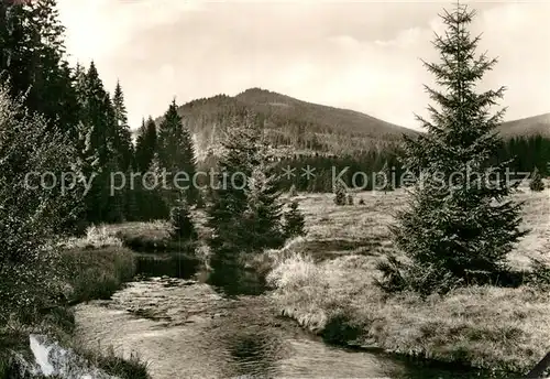 AK / Ansichtskarte Schierke Harz Landschaftspanorama mit der Bode Blick zum Koenigsberg Kat. Schierke Brocken