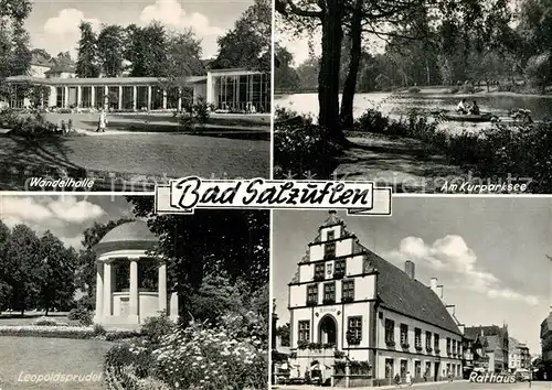 AK / Ansichtskarte Bad Salzuflen Wandelhalle Kurparksee Leopoldsprudel Rathaus Kat. Bad Salzuflen