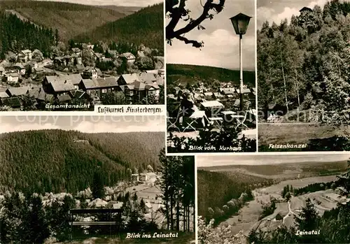 AK / Ansichtskarte Finsterbergen Total Kurhausblick Felsenkanzel Leinatal Panorama Kat. Finsterbergen Thueringer Wald