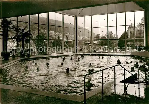 AK / Ansichtskarte Wildbad Schwarzwald Thermal Bewegungsbad mit Freibad und Liegehallen Kat. Bad Wildbad