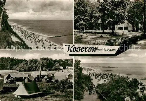 AK / Ansichtskarte Koserow Ostseebad Usedom Strand Zeltplatz Park Strand Kat. Koserow