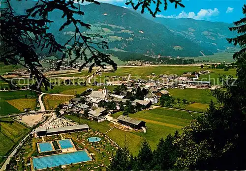 AK / Ansichtskarte Stumm Zillertal Fliegeraufnahme mit Freibad Kat. Stumm