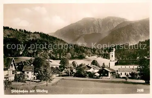 AK / Ansichtskarte Fischbachau Ortsansicht mit Kirche mit Miesing Kat. Fischbachau