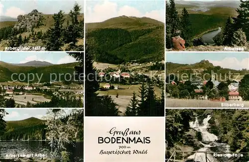 AK / Ansichtskarte Bodenmais Arbersee Silberberg Arbergipfel Arbersee Riesloch Faelle Kat. Bodenmais