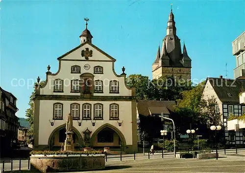 AK / Ansichtskarte Brilon Marktplatz Rathaus Propsteikirche Kat. Brilon